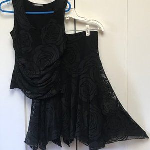 Black Lacy 2-piece dress